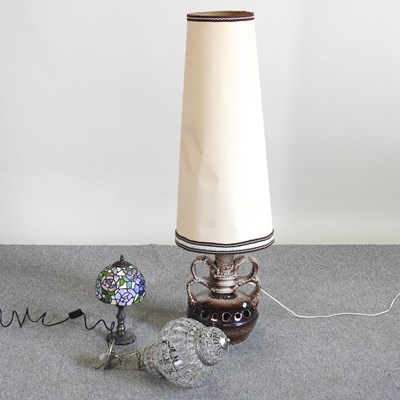 Lot 100 - A 1960's West German stoneware lamp