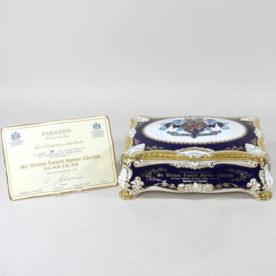 Lot 295 - A Paragon Churchill cigar casket