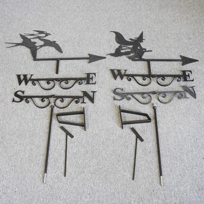 Lot 146 - Two black metal weather vanes