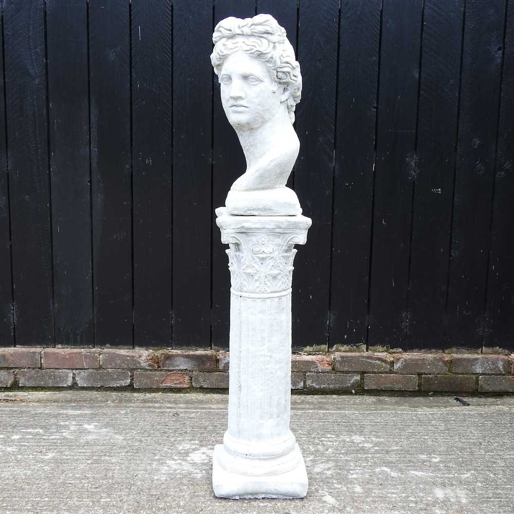 Lot 276 - A cast stone column