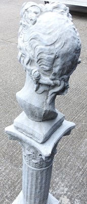 Lot 276 - A cast stone column