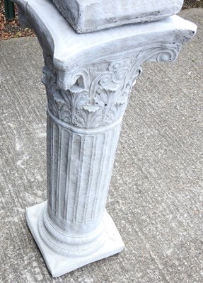 Lot 276 - A cast stone column