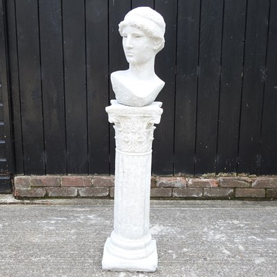 Lot 202 - A cast stone garden statue