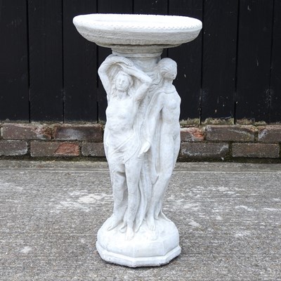 Lot 131 - A cast stone bird bath