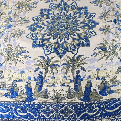 Lot 29 - An Eastern embroidered table cloth