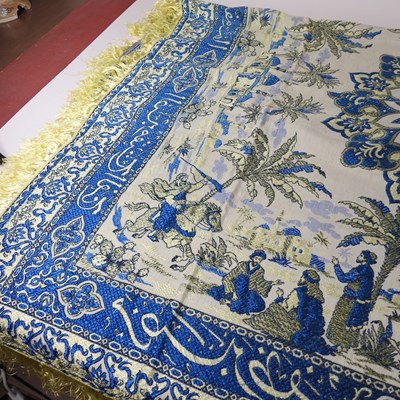 Lot 29 - An Eastern embroidered table cloth