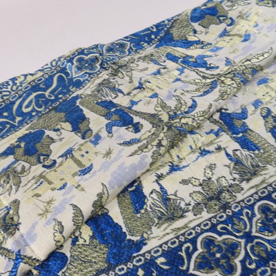 Lot 29 - An Eastern embroidered table cloth