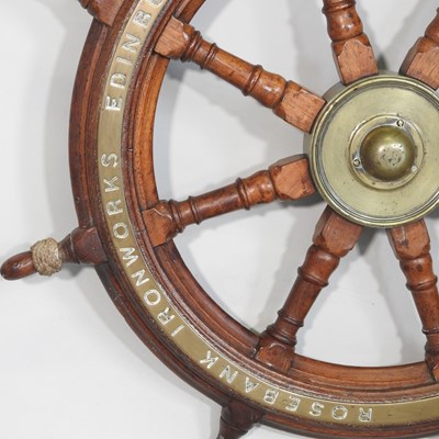 Lot 8 - A 19th century ship's wheel