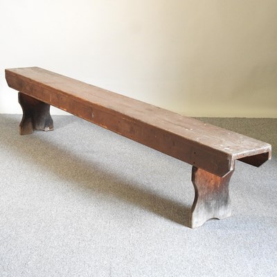 Lot 434 - An antique painted school bench