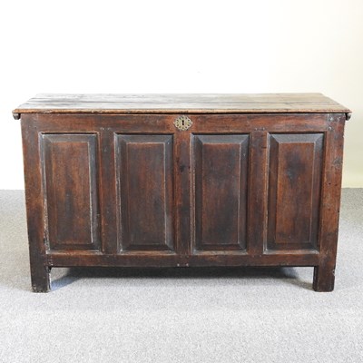 Lot 135 - An 18th century oak coffer