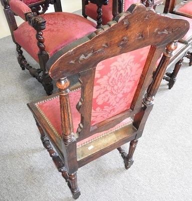 Lot 592 - Six Victorian dining chairs