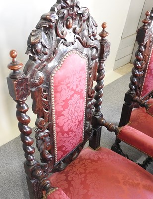 Lot 592 - Six Victorian dining chairs