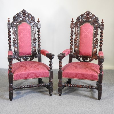 Lot 592 - Six Victorian dining chairs