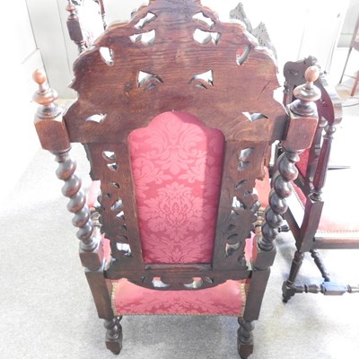 Lot 592 - Six Victorian dining chairs