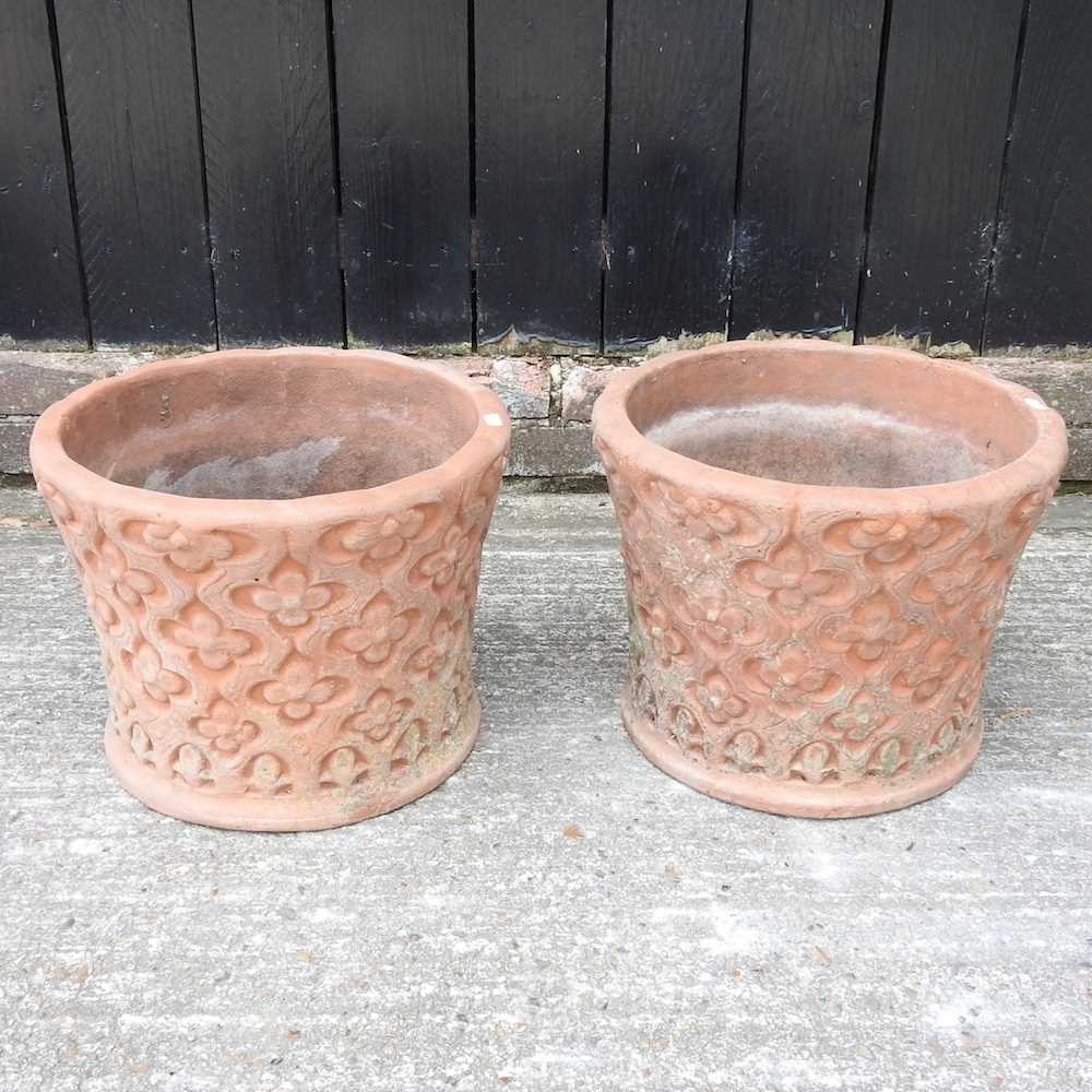 Lot 144 - A pair of terracotta pots