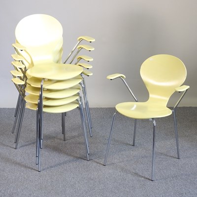 Lot 258 - A set of six Danish Danerka dining chairs