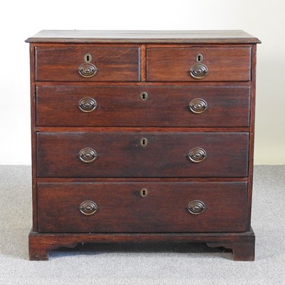 Lot 145 - An 18th century oak chest