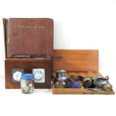 Lot 204 - A collection of coins and metalwares