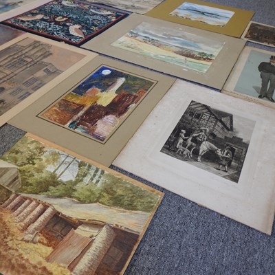 Lot 891 - A collection of unframed pictures