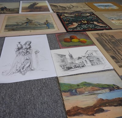 Lot 891 - A collection of unframed pictures