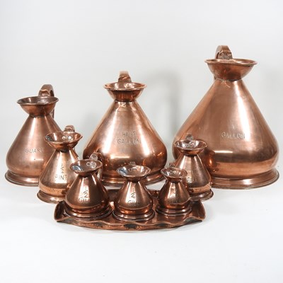 Lot 105 - A collection of copper measures