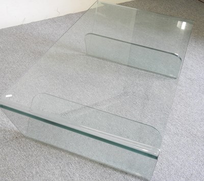 Lot 801 - A glass coffee table