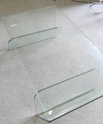 Lot 801 - A glass coffee table