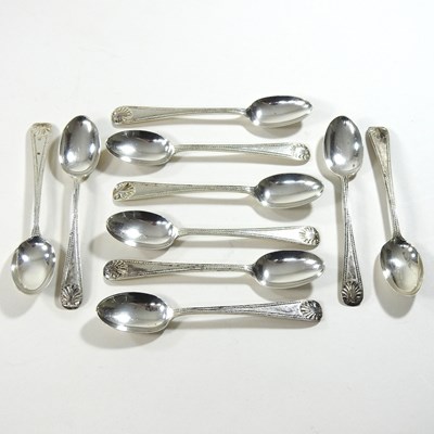 Lot 248 - A set of ten Scottish silver teaspoons