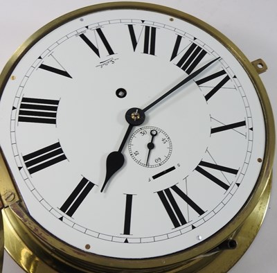 Lot 162 - A brass ship's clock