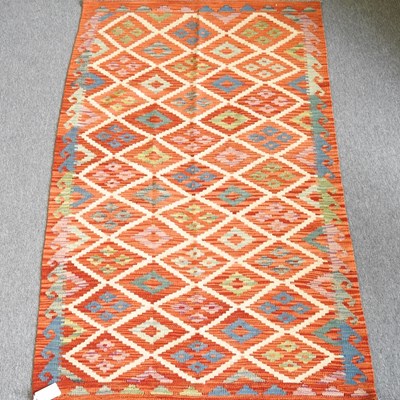 Lot 487 - A Turkish kilim rug