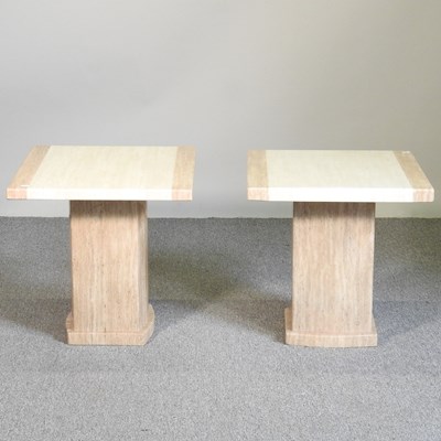 Lot 800 - A pair of Alfrank marble coffee tables