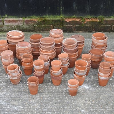 Lot 353 - A collection of terracotta garden pots