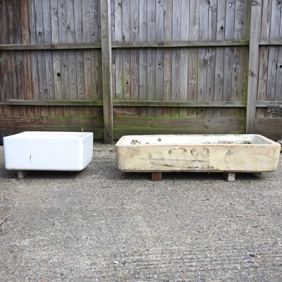 Lot 923 - A stone sink and another