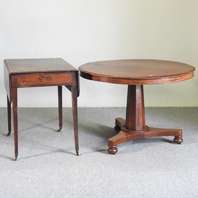 Lot 775 - A Victorian table and a pembroke table