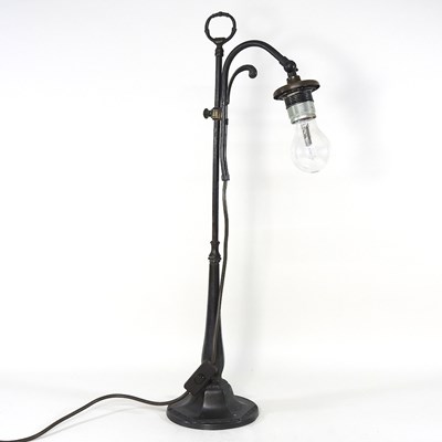 Lot 692 - A bronzed 1940's desk lamp