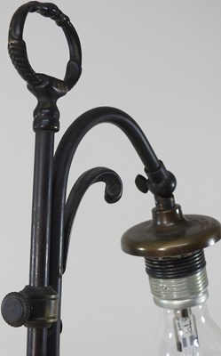 Lot 692 - A bronzed 1940's desk lamp