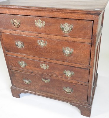 Lot 81 - An 18th century oak chest