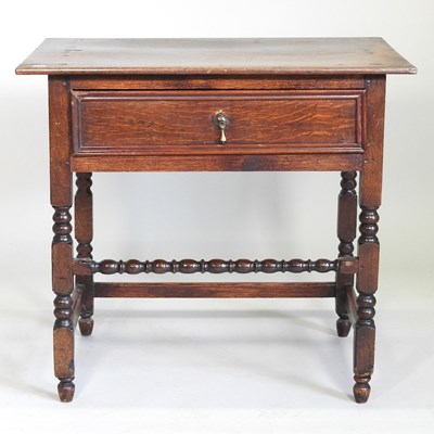 Lot 90 - An 18th century oak side table