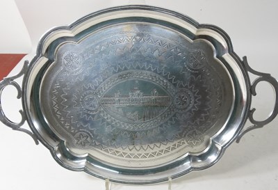 Lot 1 - A 19th century Russian silver tray