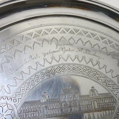 Lot 1 - A 19th century Russian silver tray