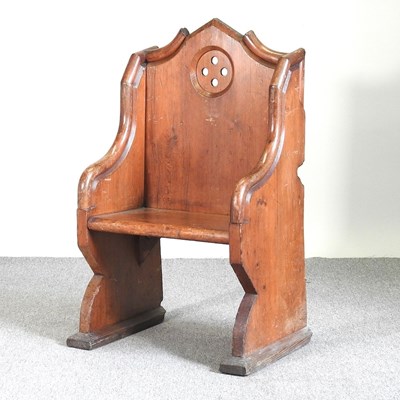 Lot 427 - A 19th century church pew