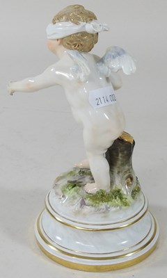 Lot 19 - A Meissen porcelain cupid