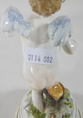 Lot 19 - A Meissen porcelain cupid