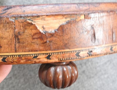 Lot 741 - A Victorian walnut footstool