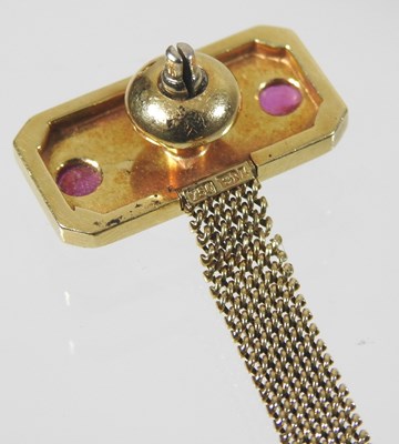 Lot 16 - A pair of Swiss Meister 18 carat gold cufflinks