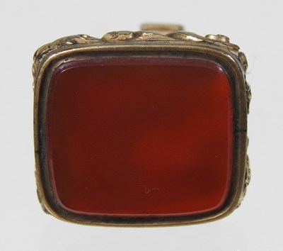 Lot 140 - A 19th century carved carnelian intaglio seal