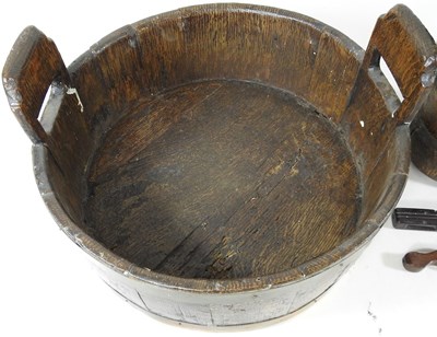 Lot 134 - A 19th century coopered wooden bowl