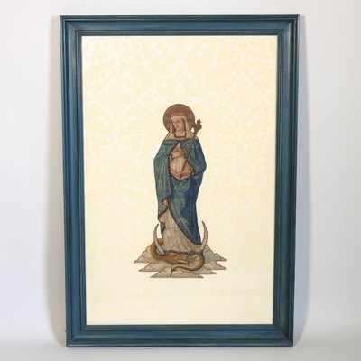Lot 98 - A 19th century embroidered picture