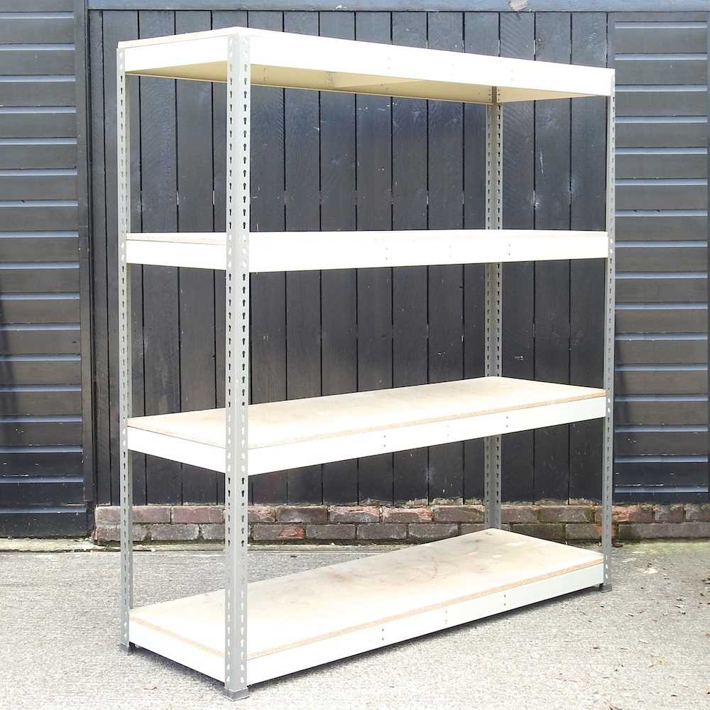 Lot 697 - A metal racking unit