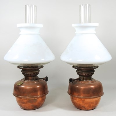 Lot 464 - A pair of copper fonts